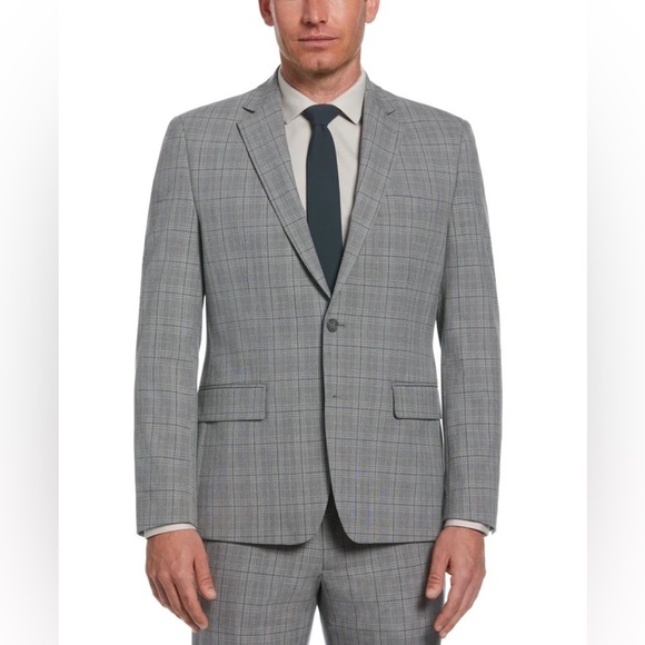 Perry Ellis Other - Perry Ellis Portfolio Classic Fit Stretch Plaid Suit Jacket Sz 40L